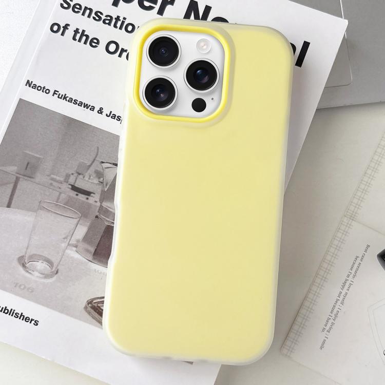 Custodia per telefono ibrida in PC e TPU con finitura opaca color gelatina, For iPhone 15 Pro Max, For iPhone 15 Pro