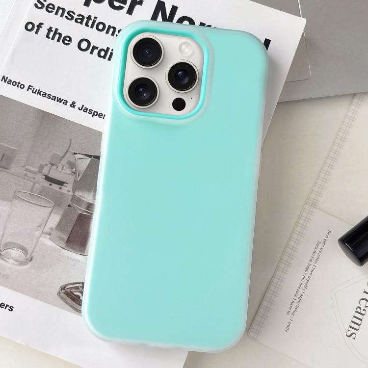 Custodia per telefono ibrida in PC e TPU con finitura opaca color gelatina, For iPhone 15 Pro Max, For iPhone 15 Pro
