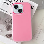 Custodia per telefono ibrida in PC e TPU con finitura opaca color gelatina, For iPhone 15 Plus, For iPhone 15