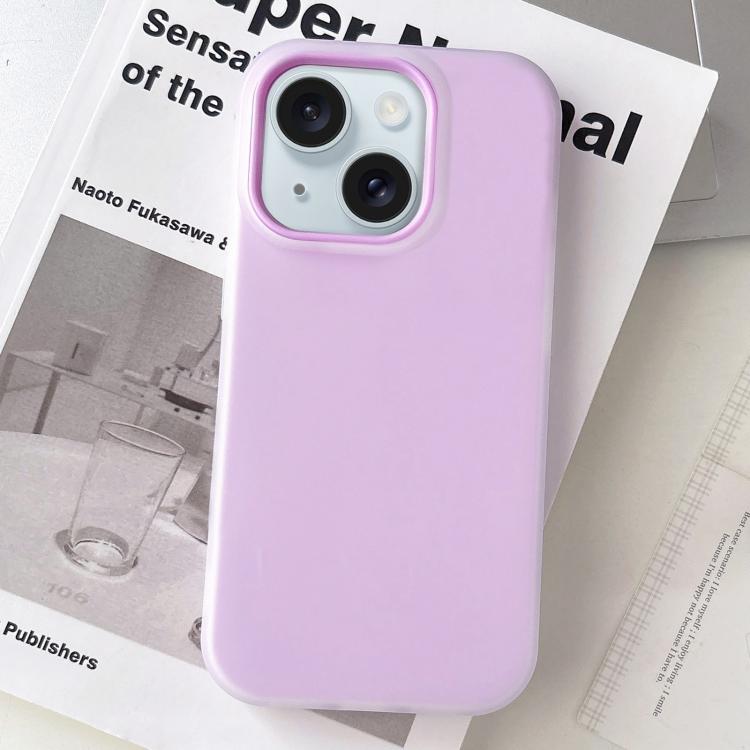Custodia per telefono ibrida in PC e TPU con finitura opaca color gelatina, For iPhone 15 Plus, For iPhone 15