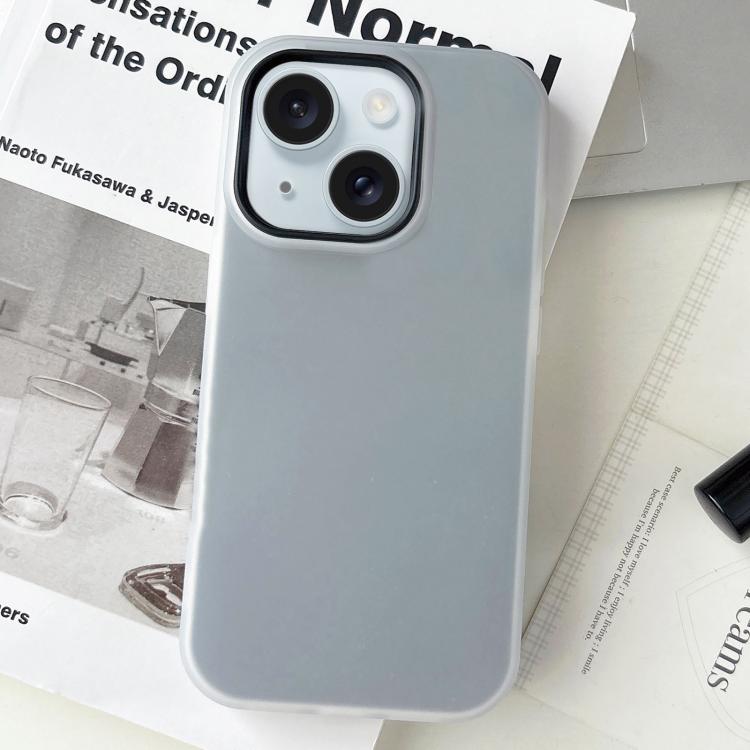 Custodia per telefono ibrida in PC e TPU con finitura opaca color gelatina, For iPhone 15 Plus, For iPhone 15