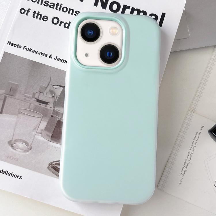 Custodia per telefono ibrida in PC e TPU con finitura opaca color gelatina, For iPhone 14 Plus, For iPhone 14