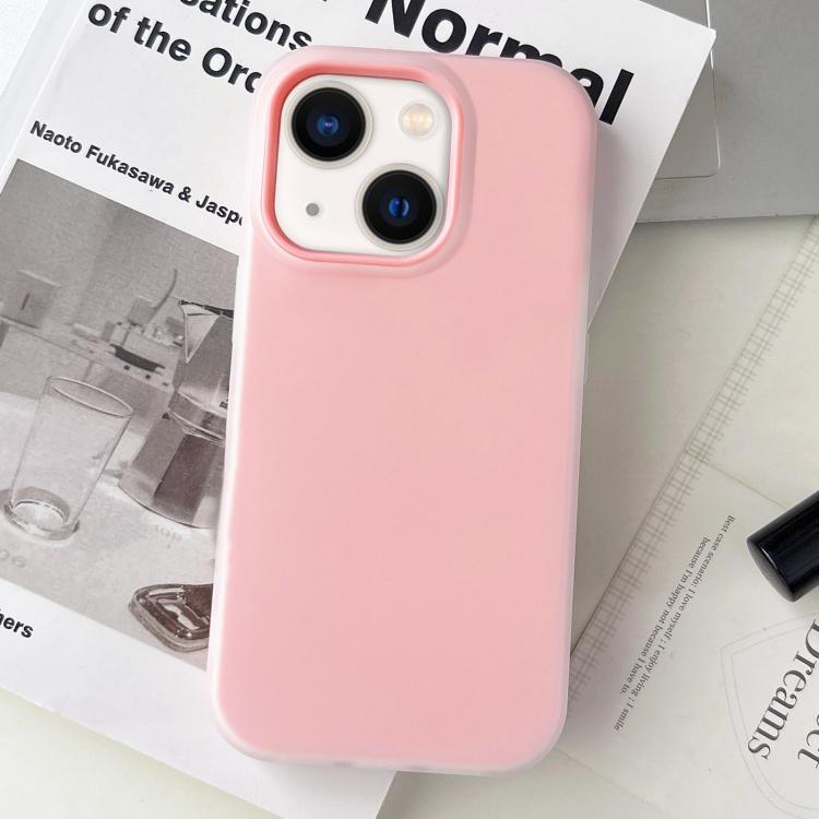 Custodia per telefono ibrida in PC e TPU con finitura opaca color gelatina, For iPhone 14 Plus, For iPhone 14