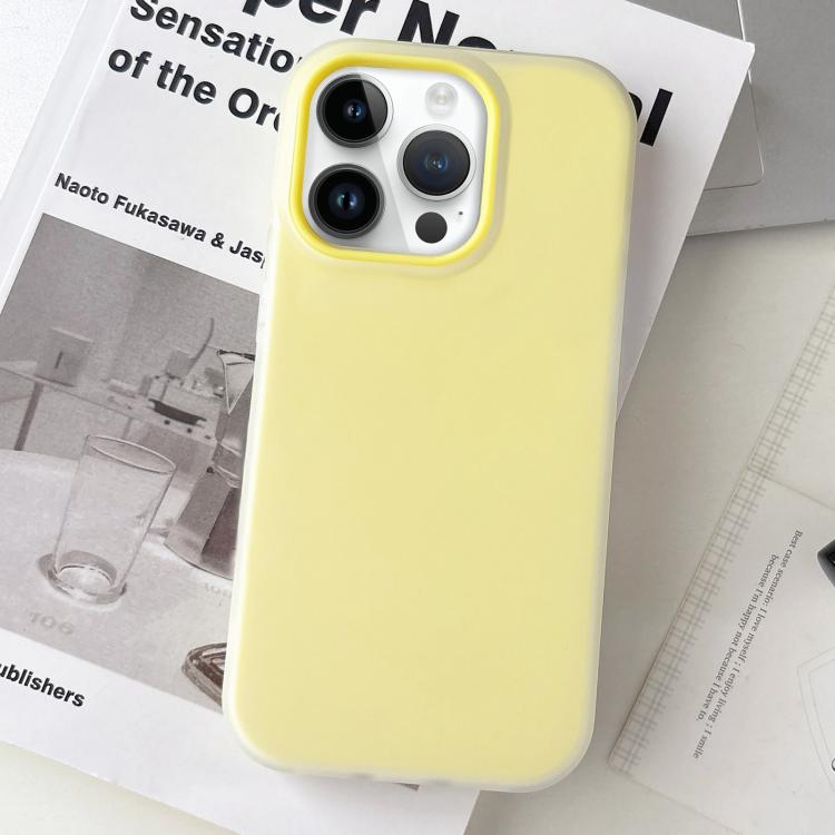 Custodia per telefono ibrida in PC e TPU con finitura opaca color gelatina, For iPhone 14 Pro, For iPhone 14 Pro Max