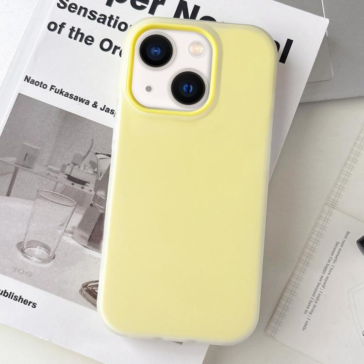 Custodia per telefono ibrida in PC e TPU con finitura opaca color gelatina, For iPhone 13, For iPhone 12