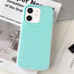 Custodia per telefono ibrida in PC e TPU con finitura opaca color gelatina, For iPhone 13, For iPhone 12