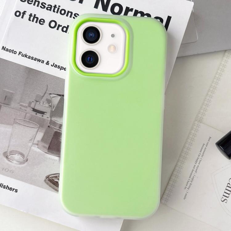 Custodia per telefono ibrida in PC e TPU con finitura opaca color gelatina, For iPhone 13, For iPhone 12