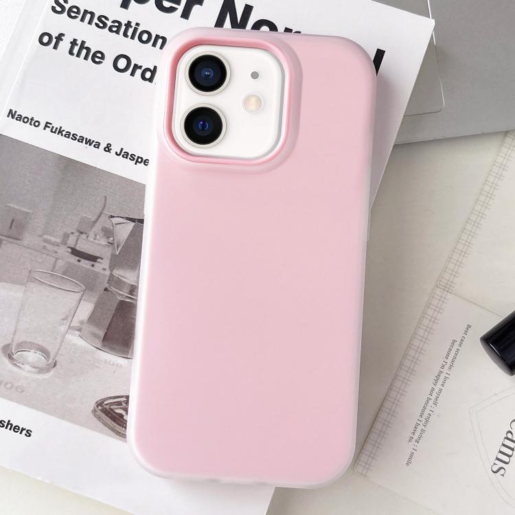 Custodia per telefono ibrida in PC e TPU con finitura opaca color gelatina, For iPhone 13, For iPhone 12
