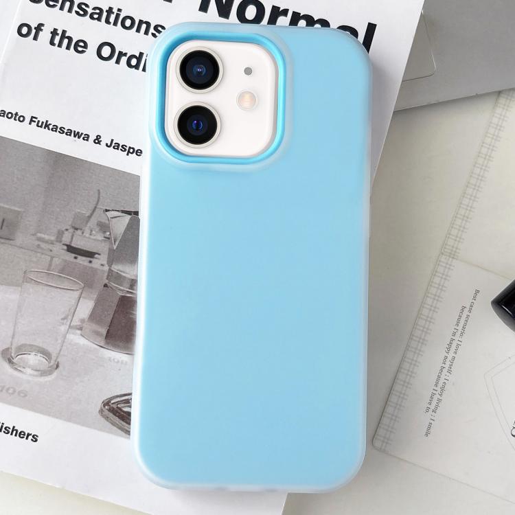 Custodia per telefono ibrida in PC e TPU con finitura opaca color gelatina, For iPhone 11