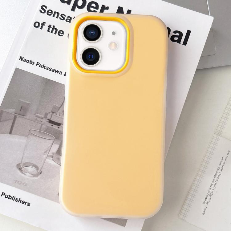 Custodia per telefono ibrida in PC e TPU con finitura opaca color gelatina, For iPhone 11