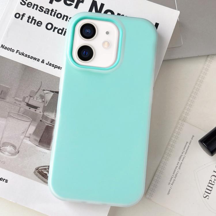Custodia per telefono ibrida in PC e TPU con finitura opaca color gelatina, For iPhone 11