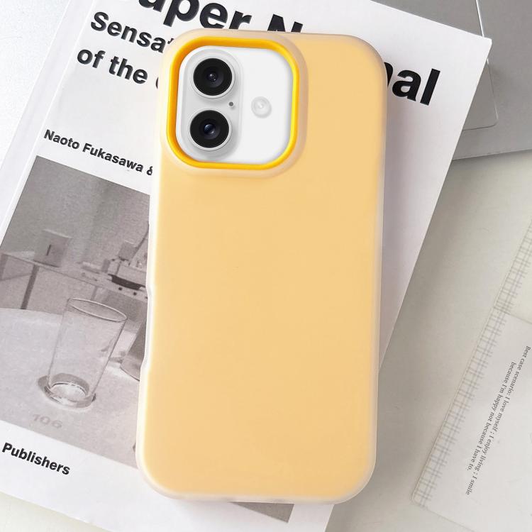 Custodia per telefono ibrida in PC e TPU con finitura opaca color gelatina, For iPhone 16 Plus, For iPhone 16