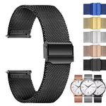 Cinturino per orologio in acciaio inossidabile con fibbia milanese., 22mm, 24mm