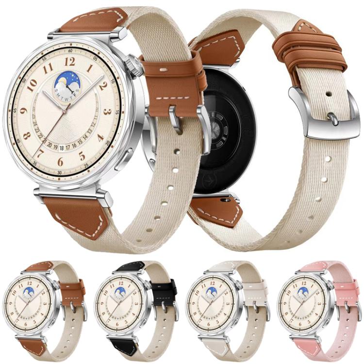 Cinturino per orologio xDfind in pelle intrecciata ibrida, For Huawei Watch GT 5 / 4 / 3 41mm