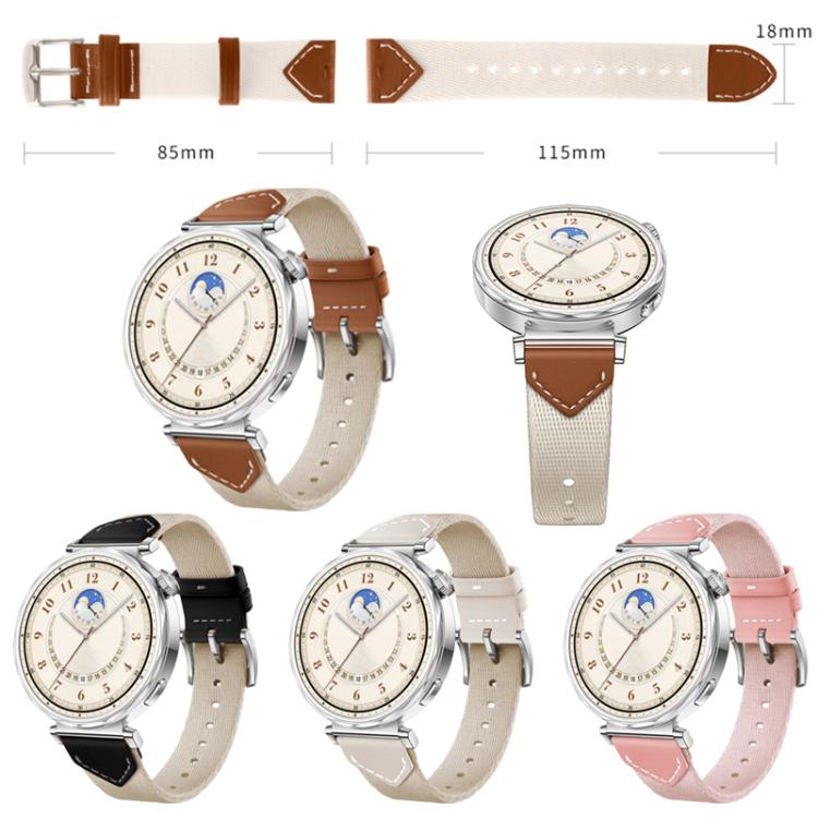 Cinturino per orologio xDfind in pelle intrecciata ibrida, For Huawei Watch GT 5 / 4 / 3 41mm