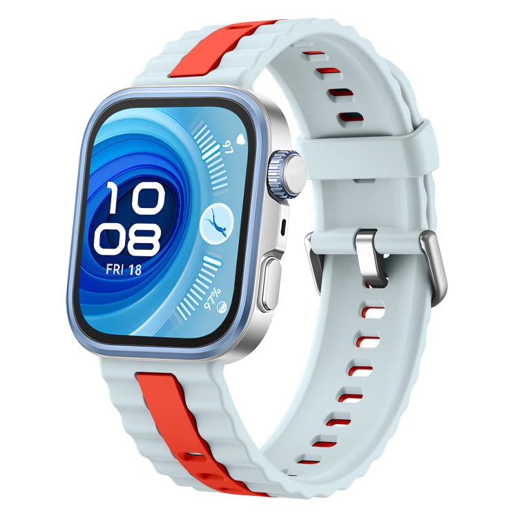 Cinturino per orologio xDfind Sport in silicone a righe verticali bicolore, For Huawei Watch Fit 5 / Fit 5 Pro / Fit 4 Pro