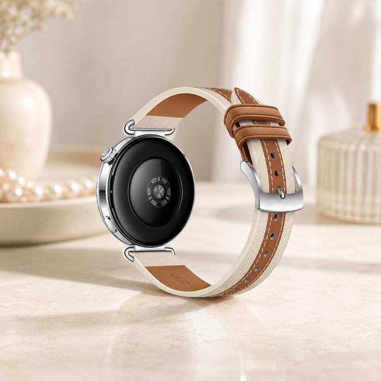 Cinturino per orologio xDfind in vera pelle con inserti, For Huawei Watch GT 6 41mm