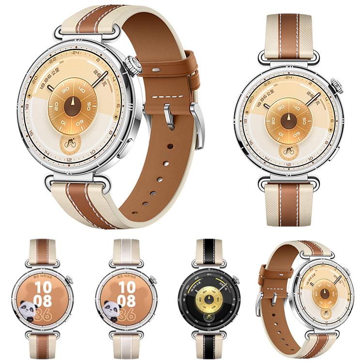 Cinturino per orologio xDfind in vera pelle con inserti, For Huawei Watch GT 6 41mm