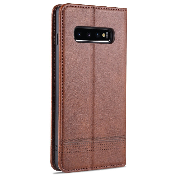 AZNS Custodia in pelle a vibrazione orizzontale con struttura in vitello magnetico con slot per carte, supporto e portafoglio, For Samsung Galaxy S10+, For Samsung Galaxy S20 FE, For Huawei Honor X10 Max