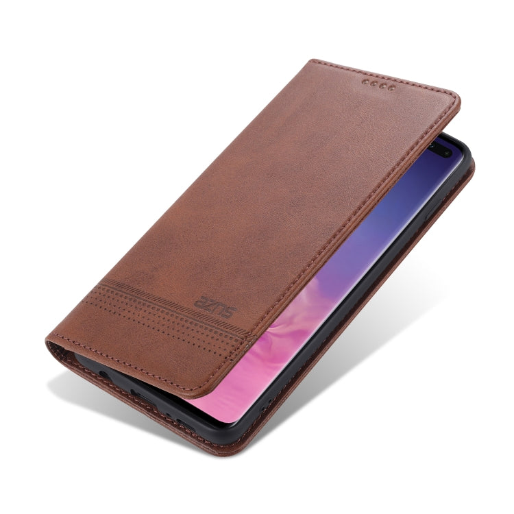 AZNS Custodia in pelle a vibrazione orizzontale con struttura in vitello magnetico con slot per carte, supporto e portafoglio, For Samsung Galaxy S10+, For Samsung Galaxy S20 FE, For Huawei Honor X10 Max