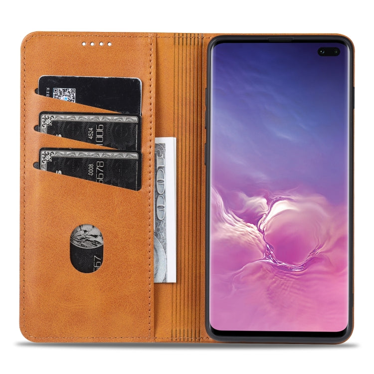 AZNS Custodia in pelle a vibrazione orizzontale con struttura in vitello magnetico con slot per carte, supporto e portafoglio, For Samsung Galaxy S10+, For Samsung Galaxy S20 FE, For Huawei Honor X10 Max