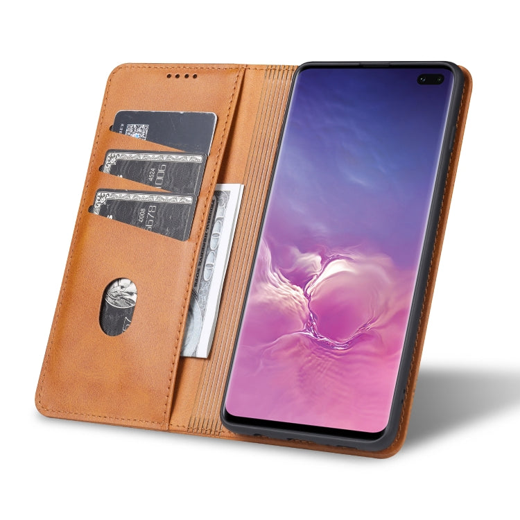 AZNS Custodia in pelle a vibrazione orizzontale con struttura in vitello magnetico con slot per carte, supporto e portafoglio, For Samsung Galaxy S10+, For Samsung Galaxy S20 FE, For Huawei Honor X10 Max