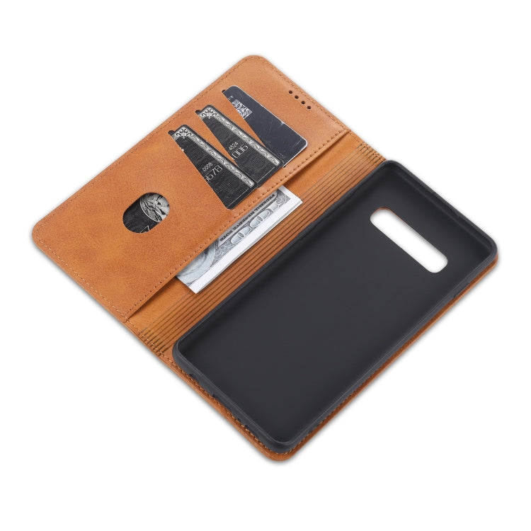 AZNS Custodia in pelle a vibrazione orizzontale con struttura in vitello magnetico con slot per carte, supporto e portafoglio, For Samsung Galaxy S10+, For Samsung Galaxy S20 FE, For Huawei Honor X10 Max