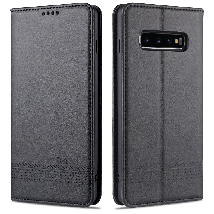 AZNS Custodia in pelle a vibrazione orizzontale con struttura in vitello magnetico con slot per carte, supporto e portafoglio, For Samsung Galaxy S10+, For Samsung Galaxy S20 FE, For Huawei Honor X10 Max