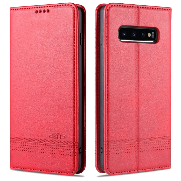 AZNS Custodia in pelle a vibrazione orizzontale con struttura in vitello magnetico con slot per carte, supporto e portafoglio, For Samsung Galaxy S10+, For Samsung Galaxy S20 FE, For Huawei Honor X10 Max