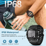 LC31 Smartwatch sportivo per attività all'aperto con schermo TFT Full Touch da 1,75 pollici, Bluetooth, chiamate e torcia.
