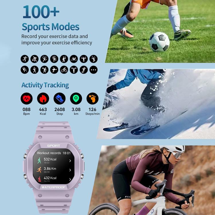 LC31 Smartwatch sportivo per attività all'aperto con schermo TFT Full Touch da 1,75 pollici, Bluetooth, chiamate e torcia.
