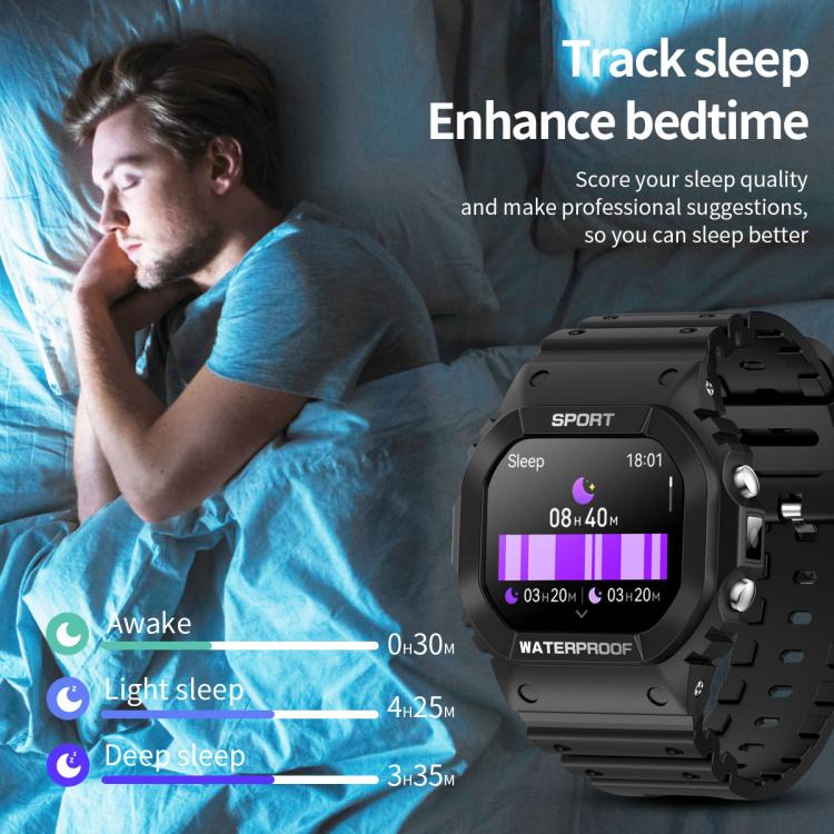 LC31 Smartwatch sportivo per attività all'aperto con schermo TFT Full Touch da 1,75 pollici, Bluetooth, chiamate e torcia.