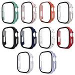 Cover per orologio con pellicola in vetro temperato integrata xDfind per PC, For Apple Watch Ultra 3 / 2 / 1 49mm, For Apple Watch Series 9 / 8 / 7 45mm
