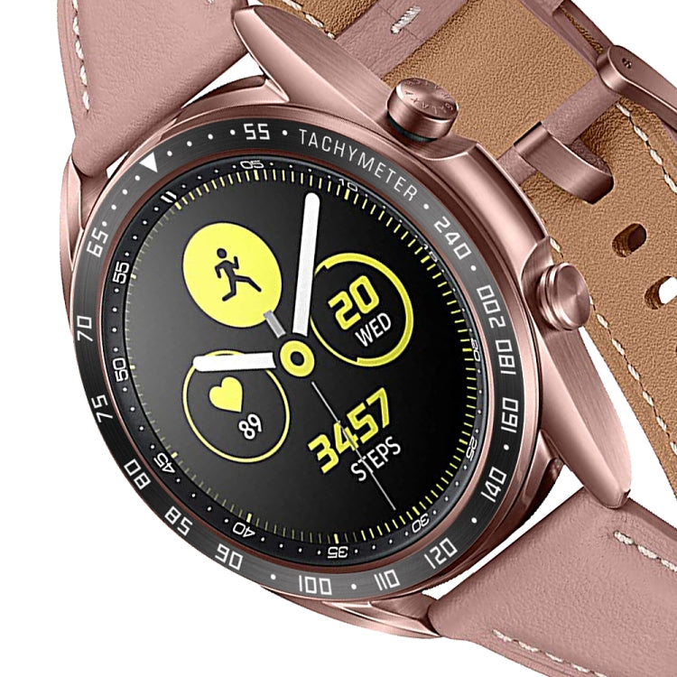 Anello con castone in acciaio per orologio intelligente, versione E, For Samsung Galaxy Watch 3 41mm, For Samsung Galaxy Watch 3 45mm