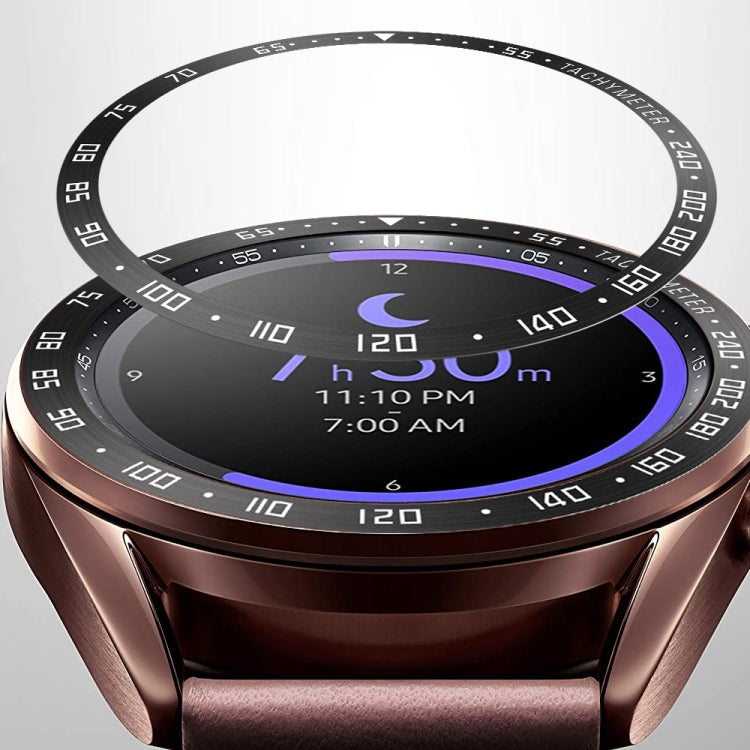 Anello con castone in acciaio per orologio intelligente, versione E, For Samsung Galaxy Watch 3 41mm, For Samsung Galaxy Watch 3 45mm