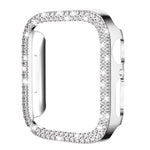 xDfind Cover per orologio in policarbonato con doppia fila di diamanti, For Apple Watch Series 11 46mm / 10 46mm, For Apple Watch Series 11 42mm / 10 42mm