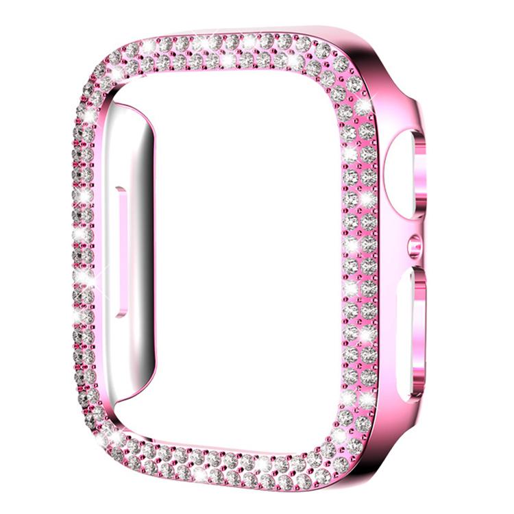 xDfind Cover per orologio in policarbonato con doppia fila di diamanti, For Apple Watch Series 11 46mm / 10 46mm, For Apple Watch Series 11 42mm / 10 42mm