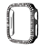 xDfind Cover per orologio in policarbonato con doppia fila di diamanti, For Apple Watch Series 11 46mm / 10 46mm, For Apple Watch Series 11 42mm / 10 42mm
