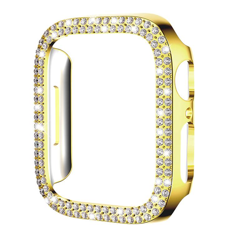 xDfind Cover per orologio in policarbonato con doppia fila di diamanti, For Apple Watch Series 11 46mm / 10 46mm, For Apple Watch Series 11 42mm / 10 42mm
