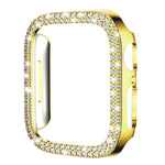 xDfind Cover per orologio in policarbonato con doppia fila di diamanti, For Apple Watch Ultra 3 / 2 / 1 49mm, For Apple Watch Series 9 / 8 / 7 45mm