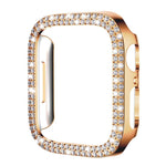 xDfind Cover per orologio in policarbonato con doppia fila di diamanti, For Apple Watch Series 3 / 2 / 1 42mm