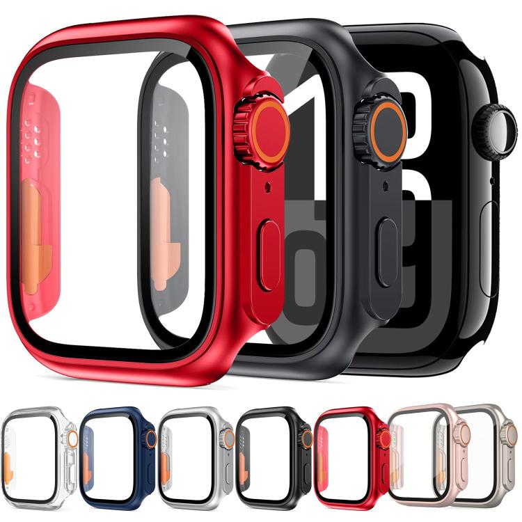 xDfind Passa alla pellicola in vetro temperato Ultra 49mm con cover per orologio integrata in PC, For Apple Watch Series 9 / 8 / 7 41mm