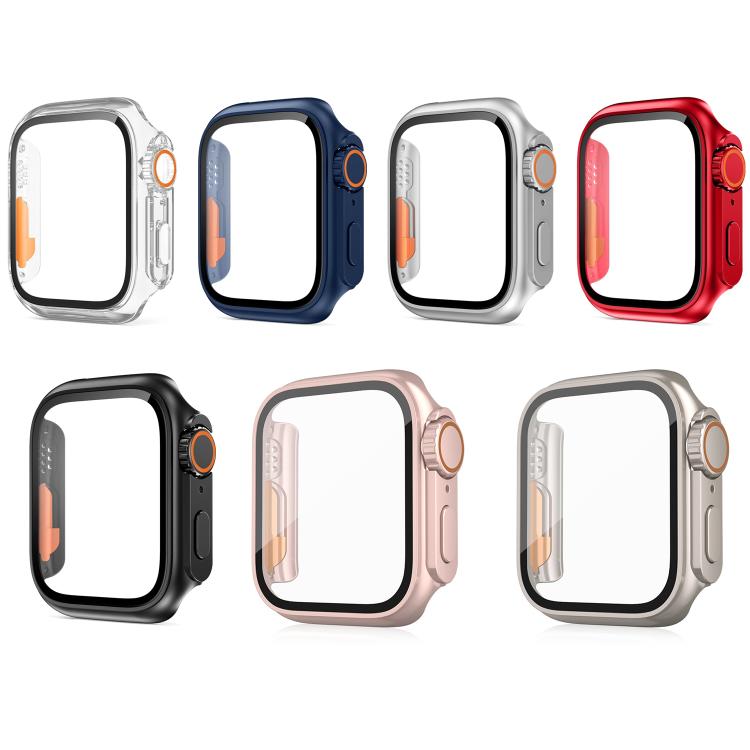 xDfind Passa alla pellicola in vetro temperato Ultra 49mm con cover per orologio integrata in PC, For Apple Watch Series 9 / 8 / 7 41mm