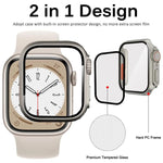 xDfind Passa alla pellicola in vetro temperato Ultra 49mm con cover per orologio integrata in PC, For Apple Watch Series 6 / 5 / 4 / SE 44mm, For Apple Watch Series 6 / 5 / 4 / SE 40mm, For Apple Watch Series 9 / 8 / 7 45mm