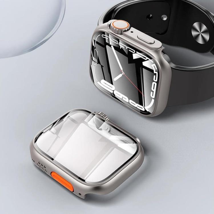 xDfind Passa alla pellicola in vetro temperato Ultra 49mm con cover per orologio integrata in PC, For Apple Watch Series 9 / 8 / 7 41mm