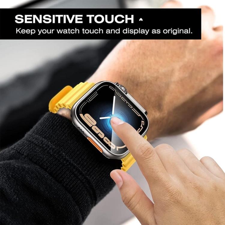 xDfind Passa alla pellicola in vetro temperato Ultra 49mm con cover per orologio integrata in PC, For Apple Watch Series 9 / 8 / 7 41mm