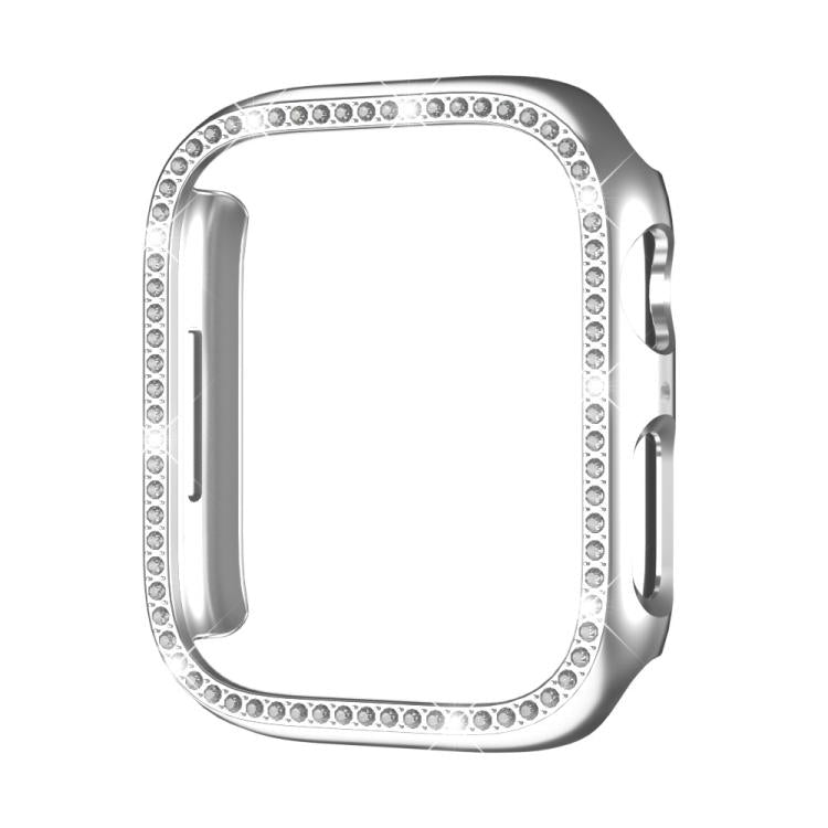 xDfin Single Row Diamond Hollow PC Watch Cover, For Apple Watch Series 11 46mm / 10 46mm, For Apple Watch Series 11 42mm / 10 42mm