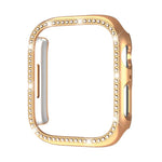 xDfin Single Row Diamond Hollow PC Watch Cover, For Apple Watch Series 11 46mm / 10 46mm, For Apple Watch Series 11 42mm / 10 42mm
