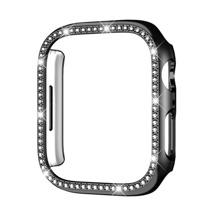 xDfin Single Row Diamond Hollow PC Watch Cover, For Apple Watch Series 11 46mm / 10 46mm, For Apple Watch Series 11 42mm / 10 42mm