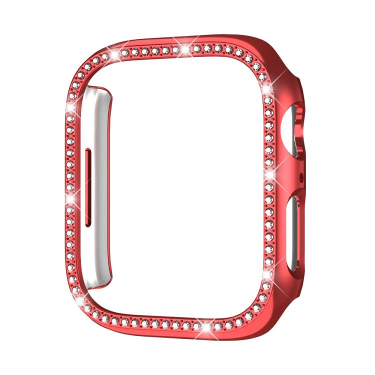 xDfin Single Row Diamond Hollow PC Watch Cover, For Apple Watch Series 11 46mm / 10 46mm, For Apple Watch Series 11 42mm / 10 42mm
